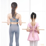 바른자세어깨등펴기 홈휘트니스요가스틱 근육마사지스트레칭목봉 2p 2개