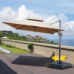 130kg 대형 파라솔 물통 초대형 루프탑 폴딩 스 야외 까페 그늘막 1 2 5 2 5m 알루미늄합금 기둥