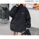 남여공용 오버핏 겨울 숏 점퍼 패치 코튼 패딩 J0411