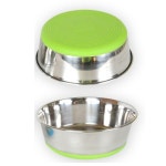 강아지 논슬립 스테인리스 식기 그린 L 1P 대형견