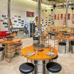 접이식 철제 의자 스테인레스 스텐 등받이 야외 포장마차