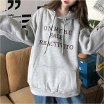 여자 박스 후드 티셔츠 오버 루즈 핏 겨울 코디