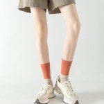 비비드 여성 사계절 골지 무지 중목 장목 투톤 양말