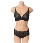 비비안 커버핏 투톤 자가드레이스 몰드 브라 햄팬티 세트 AB컵 PK BR1850A BP1850P
