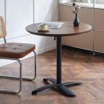 원형 접이식 우드 원목 폴딩 블랙발 고기불판테이블 확장형 블랙60CM둥근 고기집 거실