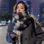 초대형 체크 머플러 1P 부드러운 포근한 목도리 겨울