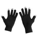 블랙 심플 베이직 스마트 터치 남성용 니트 장갑 X2개