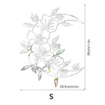 입체 할로우 초승달 꽃 아크릴 거울 벽 스티커 벽화 아트 데칼 1개 1 moon