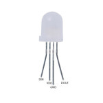 100PCS F5 F8 RGB LED 칩 비드 5V 주소 지정 IC 내장 램프 APA106 P9823 WS2812 WS2811