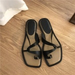 설온 여성 모던 꼬임 스트랩 쪼리 뮬 슬리퍼 스파 245