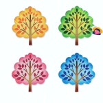 펠트 환경 환경꾸미기재료 환경꾸미기 펠트재료 게시판꾸미기 공예 아트나무4종SET