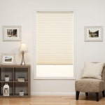 DEZ Furnishings 무선 1 광 필터링 주름 그늘막 패브릭 20 5 폭 x 48 높이 에크루