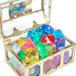 투명 인조 보석상자 소품 플라스틱 비즈 다이아몬드