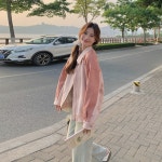 투톤 라이더 재킷 데일리 심플 힙합 M 핑크색 핑크색 6GFG4R