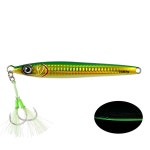 지깅 프로 코소 비대칭 금속 바닷물 낚시 미끼 빛나는 바다 3 Green With Hook 1개 B 120g