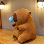 카피바라 인형 콧물 거북이 백팩 귀여운 인형 봉제인형 콧물 약 40 cm