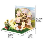 모형 만들기 조립용 인형 집 키트 침실용 가구 장식 나무 공예품 1개 20 with cover H-031