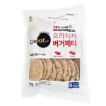 CJ제일제당 쉐프솔루션 크레잇 으라차차 버거패티 1kg CJ제일제당 고기팡팡 스넥햄버거패티 냉동 2개