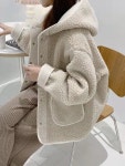 스윗트리 양털 뽀글이 후드 후리스 점퍼 j0857 392897