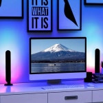 리모컨 스마트 LED 스트립 조명 방 용 TV 파티 장식 동기화 음악 RGB 책상 라이트 1 2팩