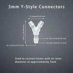 5Pcs Y 형 티 3 웨이 호스 커넥터 모양의 PP 플라스틱 피팅 공기 물 흐름 분배기 무취 수족관 펌프