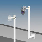 설치용 스탠드 프레임 울타리 실외 카메라 모니터링 홀더 벽면브래킷 0 5m 이중흡입