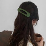 라운드 심플 올림머리 집게핀 무광 헤어핀 대형 딥그린