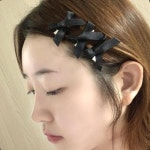 리본집게핀 헤어핀 머리장식 데일리 두피 고정핀