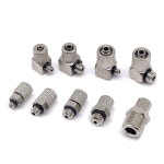 10pcs 미니 공압 파이프 커넥터 수나사 M3 M4 M5 M6 1 8 공기 튜브 m OD 나사 퀵 피팅 빠른 PC3 M3