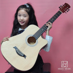 위고뮤직 입문용 통기타 연습용 여성용 어린이 38 WOOD HUGO-38G
