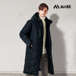 MARK 펀칭 스냅 밴치 코트 롱 패딩 파카 공용 MK-4051