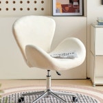 회전 윙체어 에그 의자 라운드에그체어 1인 체어 안락 상담실 플라스틱발톱 캐시미어화이트