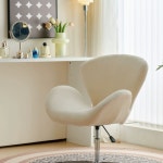 회전 윙체어 에그 의자 라운드에그체어 1인 체어 안락 상담실 플라스틱발톱 캐시미어화이트