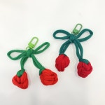 학교 체험 학습 업사이클링 공예 양말목 체리 키링 완제품 or DIY 세트 1개 DIY키트 만들어볼게요