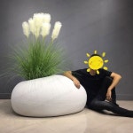 공룡알 화분 돌모양 식물 인테리어 정원 조경 테라스 모양 대형 크다 화분1개 배송비착불 40X30X19CM