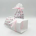 리본 봉투 답례품 구디백 하트 50매