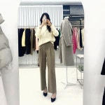 스테이 투핀턱 와이드 팬츠 L