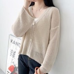 여성 루즈핏 여름 가디건 꾸안꾸 여자 그물 니트 KYR-WFGV60L