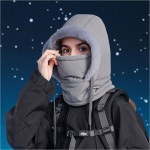 남성 여성 겨울 방한 멀티 패딩 방수 후드 넥워머