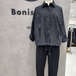 보니스팍스 잉크드랍밑단스트링블라우스 BB38BL050 111186