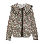 GANNI 가니 FLORAL PRINTED COTTON SHIRT 052 플로럴 프린트 코튼 블라우스 1359562