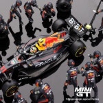 F1 서킷 디오라마 자동차 피규어 아크릴 정비 케이스