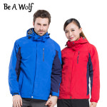 Be A Wolf 야외 하이킹 재킷 여성 남성 윈드 브레이커 캠핑 스키 사냥 의류 낚시 방수 가열 재킷 J1508J1509