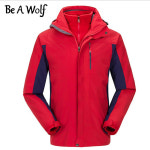 Be A Wolf 야외 하이킹 재킷 여성 남성 윈드 브레이커 캠핑 스키 사냥 의류 낚시 방수 가열 재킷 J1508J1509