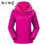 Be A Wolf 야외 하이킹 재킷 여성 남성 윈드 브레이커 캠핑 스키 사냥 의류 낚시 방수 가열 재킷 J1508J1509