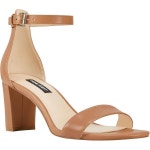 나인웨스트 나인웨스트 여성 프루스 힐 샌들 라이트 탄 가죽 101 9 와이드 1693189