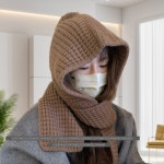 컴위즈 니트 바라클라바 후드 넥워머 모자 목도리 머플러 1개