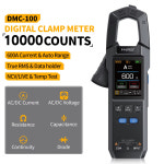 FNIRSI DC AC 전류 전압 클램프 미터 USB 충전기 10000 카운트 600A 테스터 NCV - E DMC-100