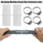 1 세탁기 용 2 개의 클램프가있는 강력하고 안정적인 연결 배수 호스 커넥터 수도관 어댑터 키트