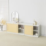 인우드 래비 슬라이딩 거실 선반 수납장 세트